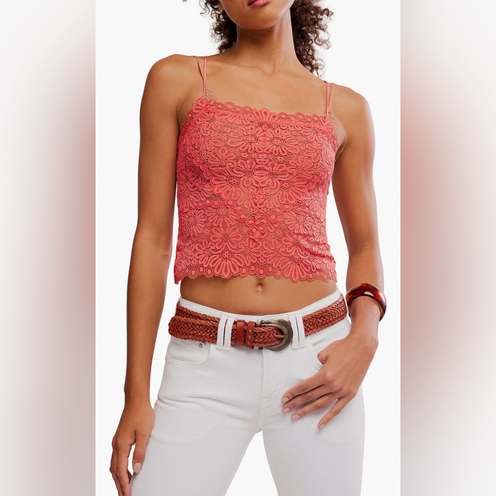 Intimately Love and Lace Cami NWOT high risk red